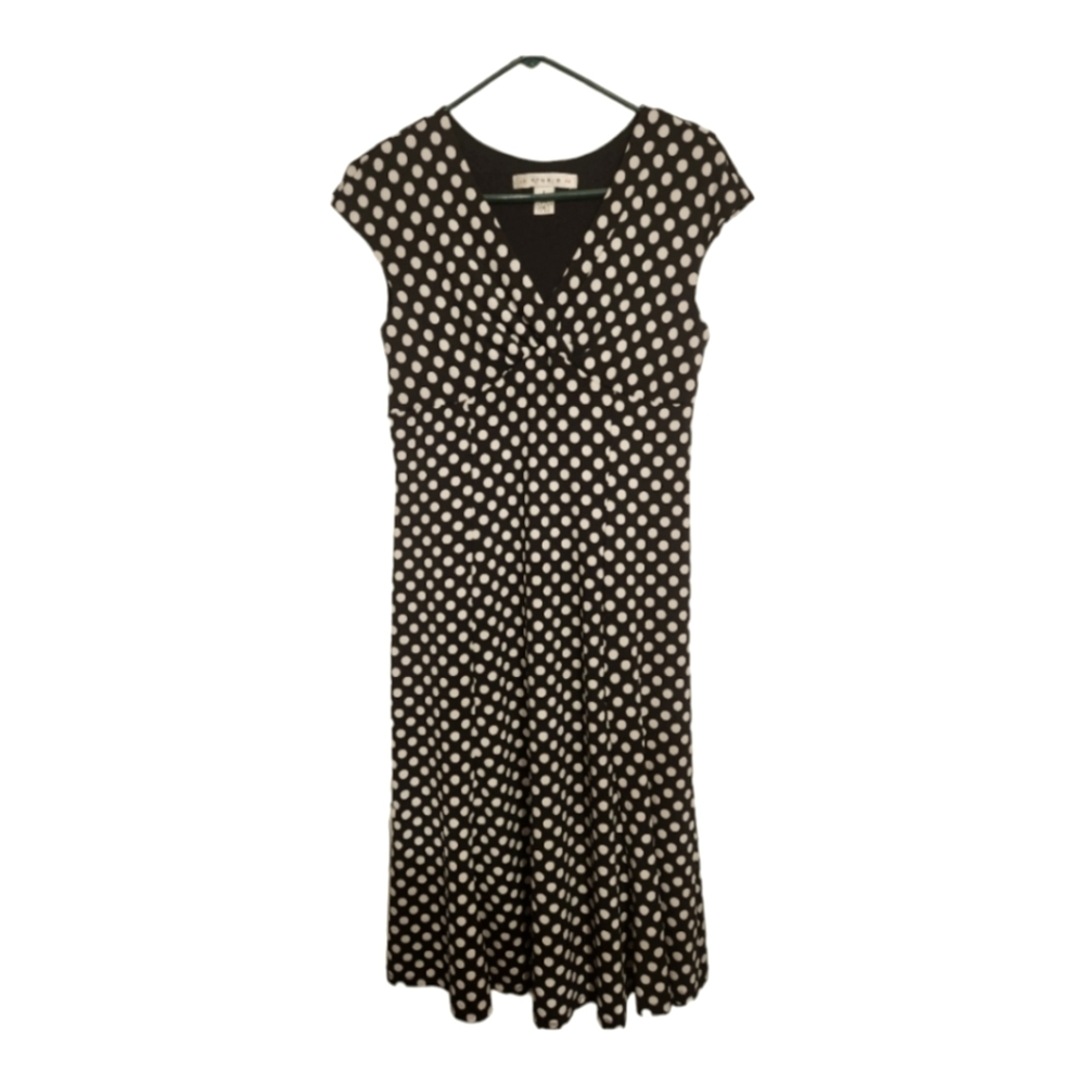 AA Studio black polka dot swing dress